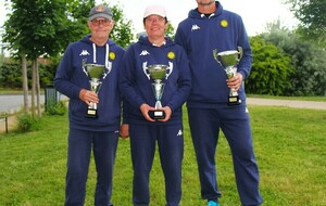 Vice-championne et champions départementaux triplette mixte