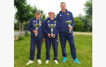 Vice-championne et champions départementaux triplette mixte