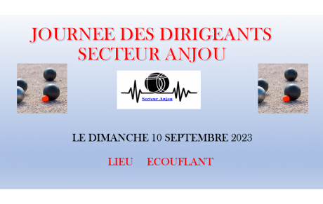 Journée des dirigeants secteur Anjou 2023